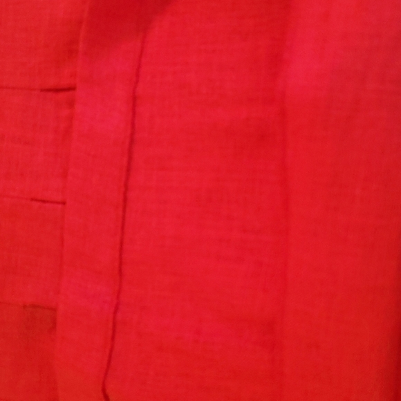 STYLE RED DRESS, NWOT, size 12, red, sleeveless, linen, side zipper. - Picture 9 of 12
